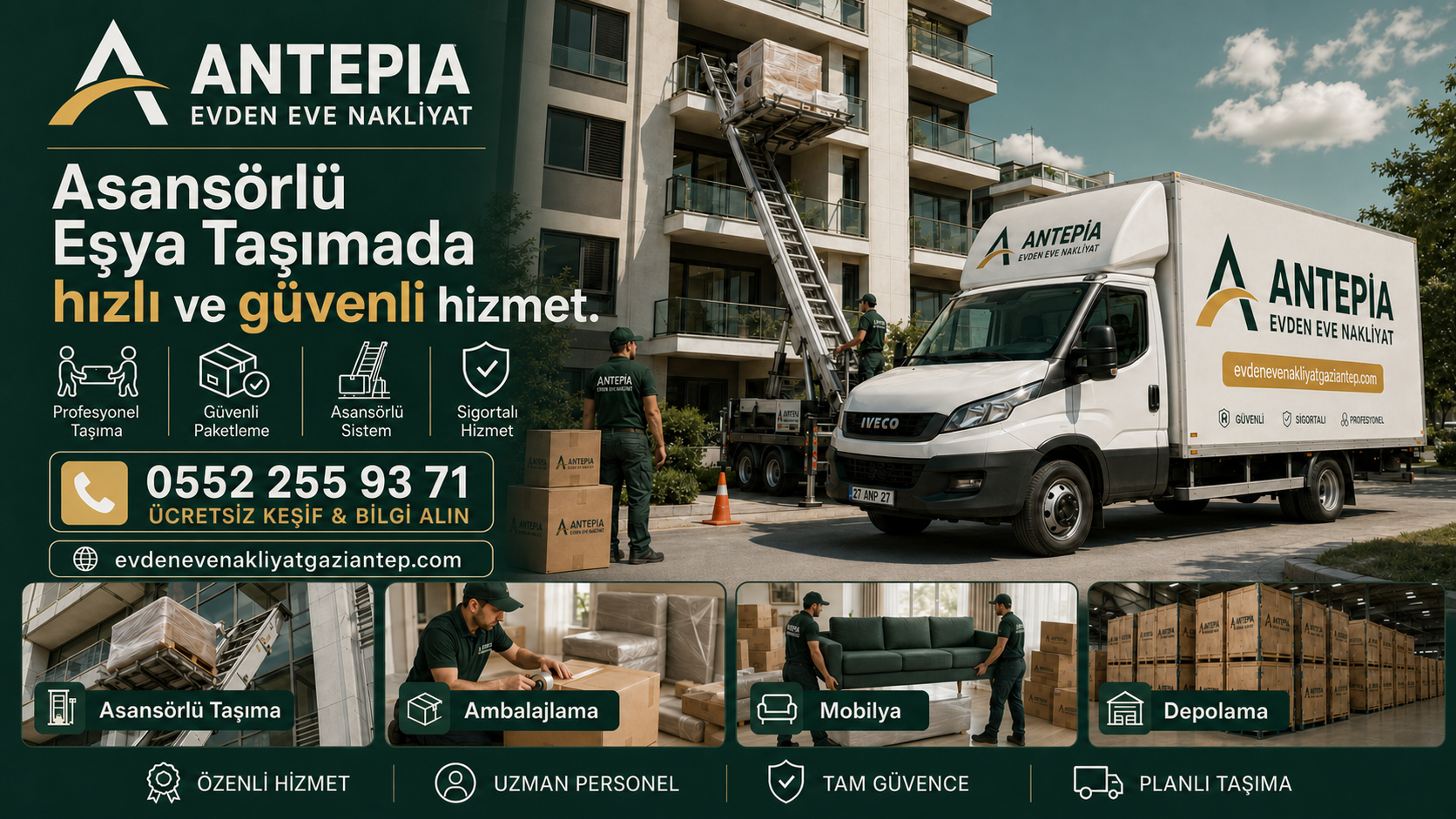 AntepiA Gaziantep Asansörlü Nakliyat hizmeti